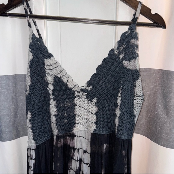 World Market Boho chic Maxi Dress Tie Dye Crochet cottagecore Vacation medium - Picture 4 of 5